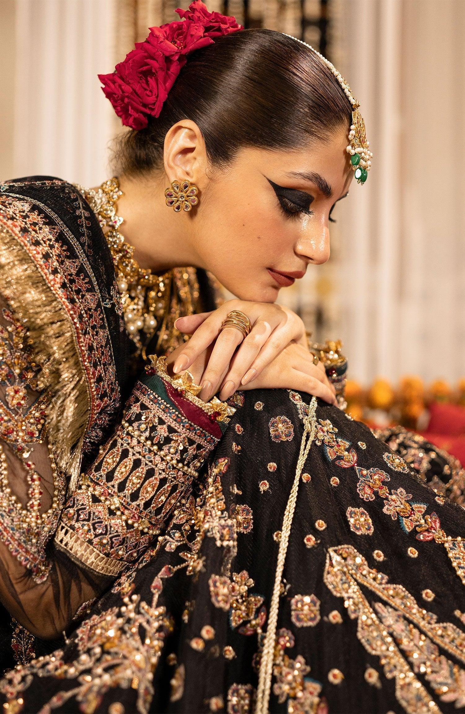 Zarin by Eleshia Embroidered Net 3Pc Suit D-09 Kamila - House Of Anaya
