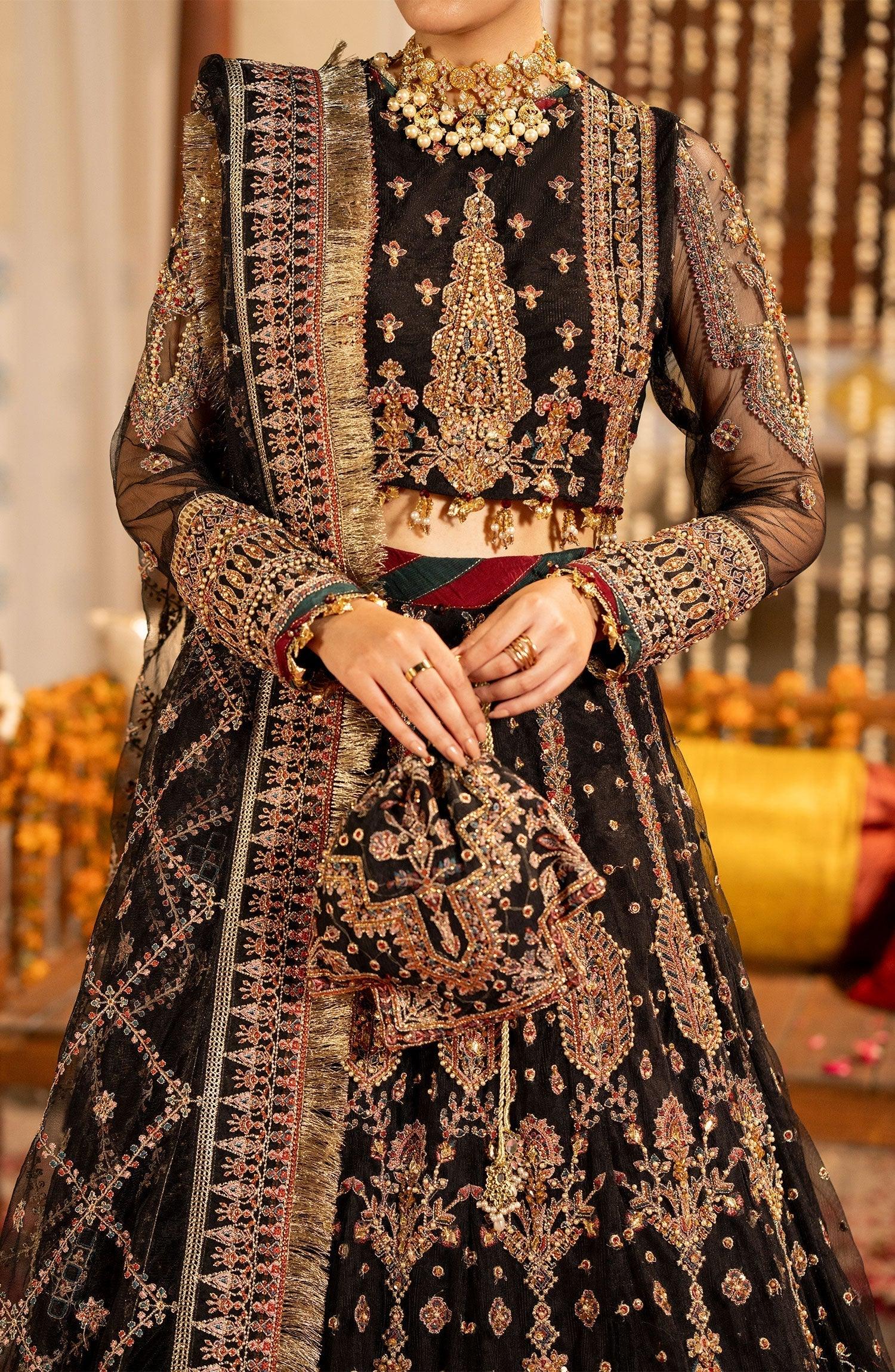 Zarin by Eleshia Embroidered Net 3Pc Suit D-09 Kamila - House Of Anaya