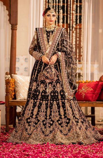Zarin by Eleshia Embroidered Net 3Pc Suit D-09 Kamila - House Of Anaya