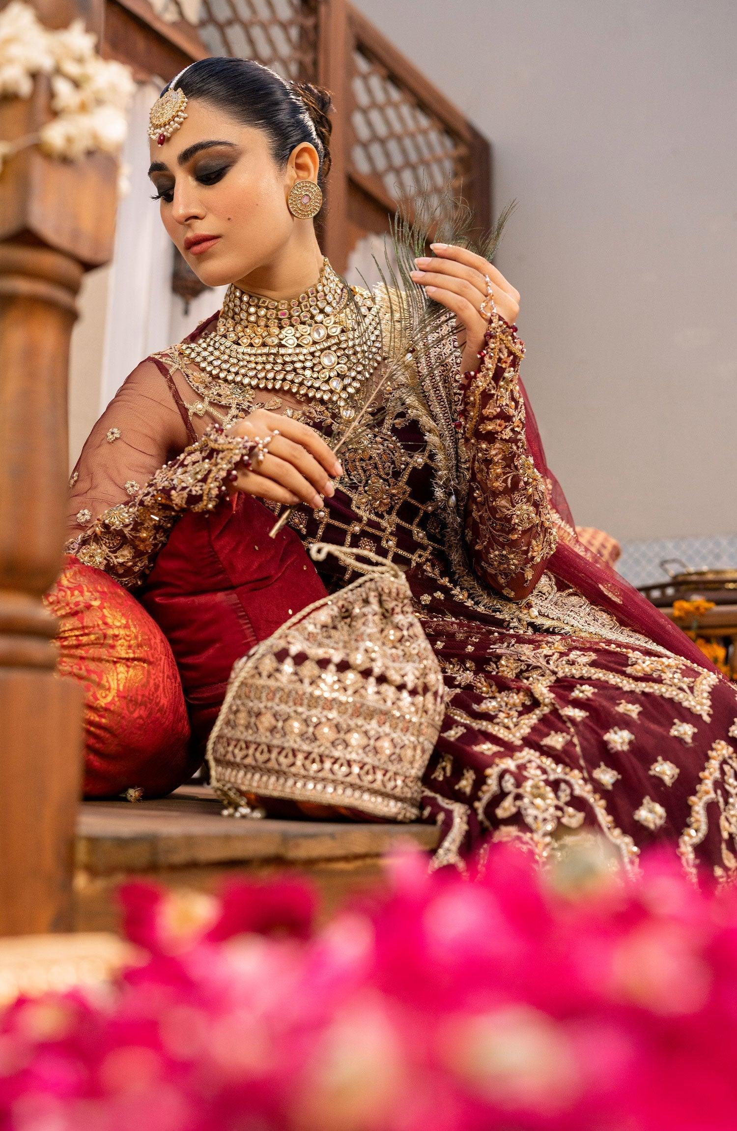 Zarin by Eleshia Embroidered Net 3Pc Suit D-10 Avyanna - House Of Anaya