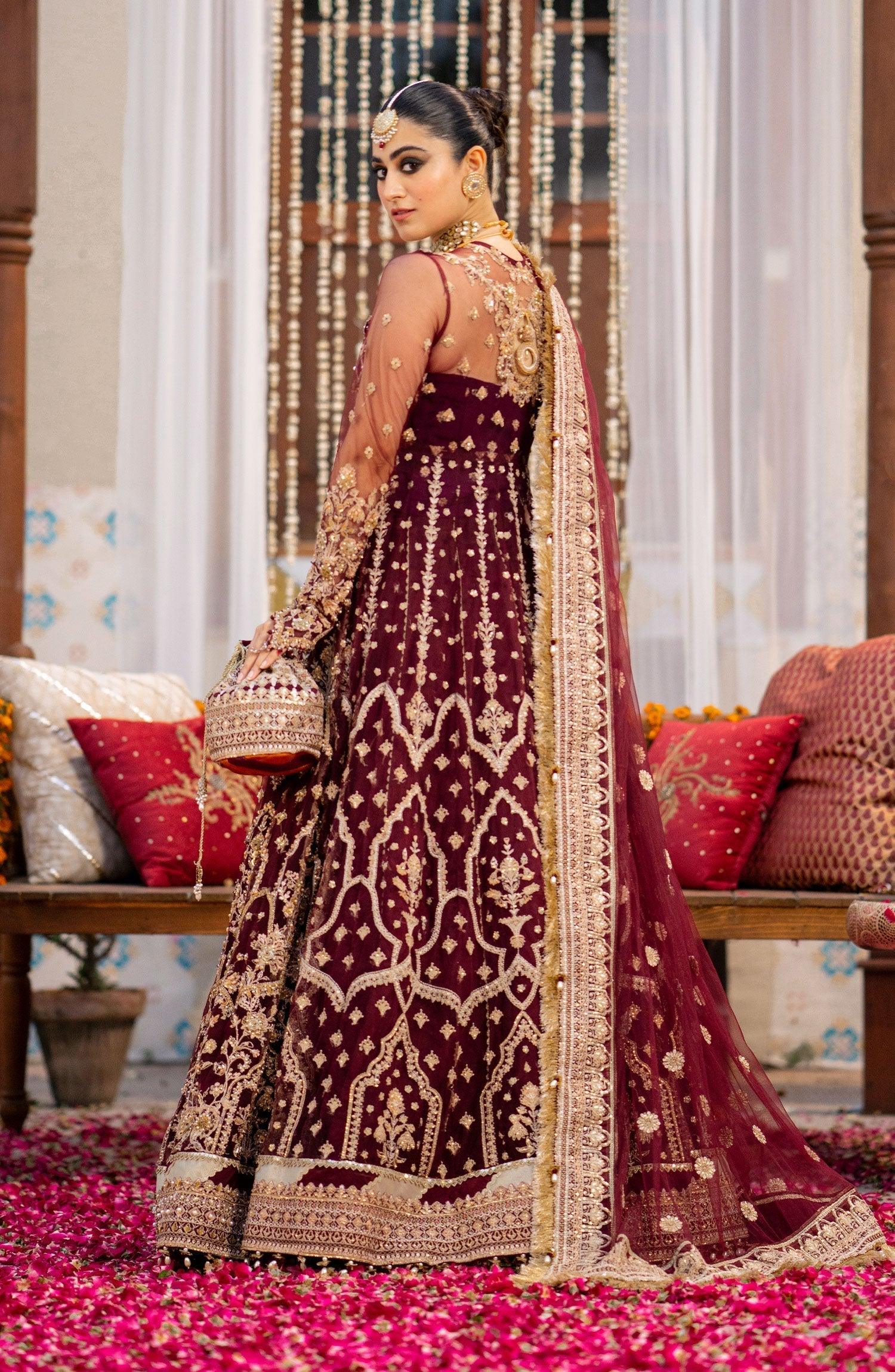 Zarin by Eleshia Embroidered Net 3Pc Suit D-10 Avyanna - House Of Anaya