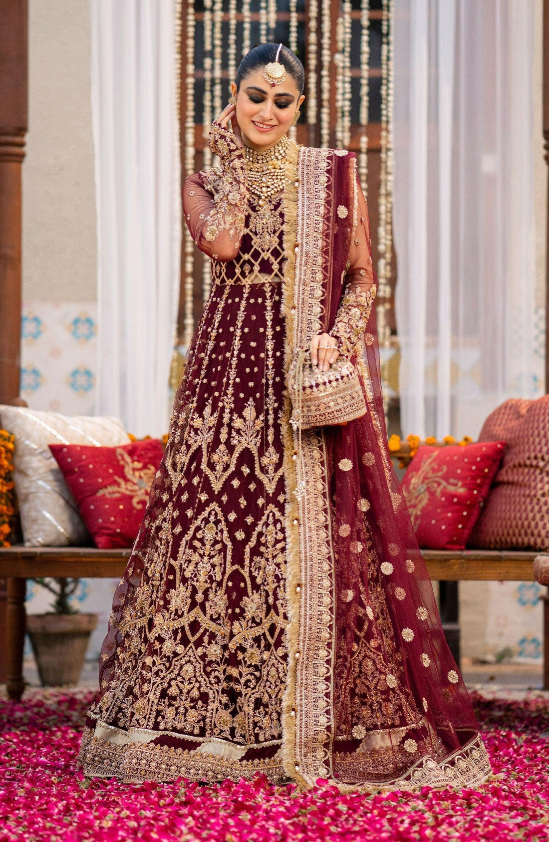 Zarin by Eleshia Embroidered Net 3Pc Suit D-10 Avyanna - House Of Anaya