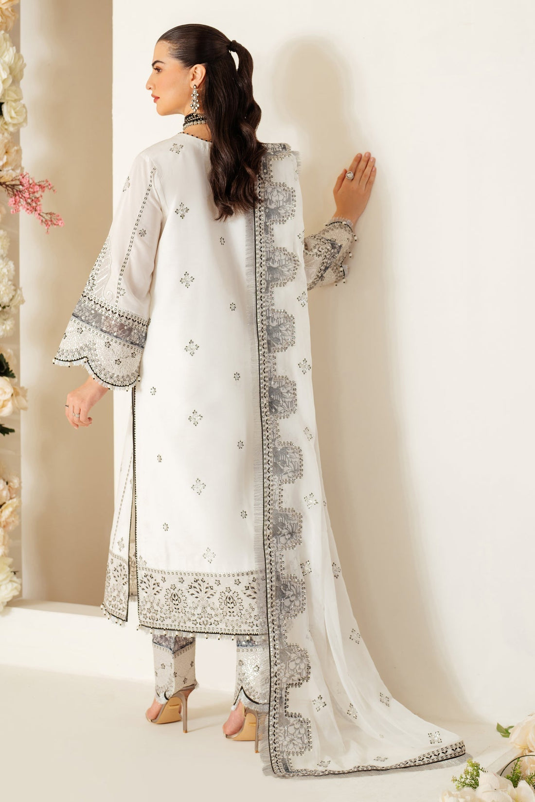Alizeh | Luxury Raw Silk | AF-RS-04-DOVE - House Of Anaya