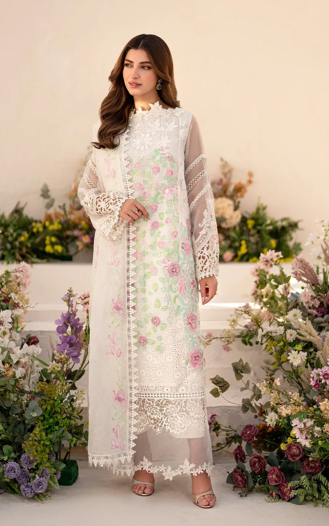 Asifa and Nabeel | Azalia Summer 25 | Dove (AZL25-03) - House Of Zarish