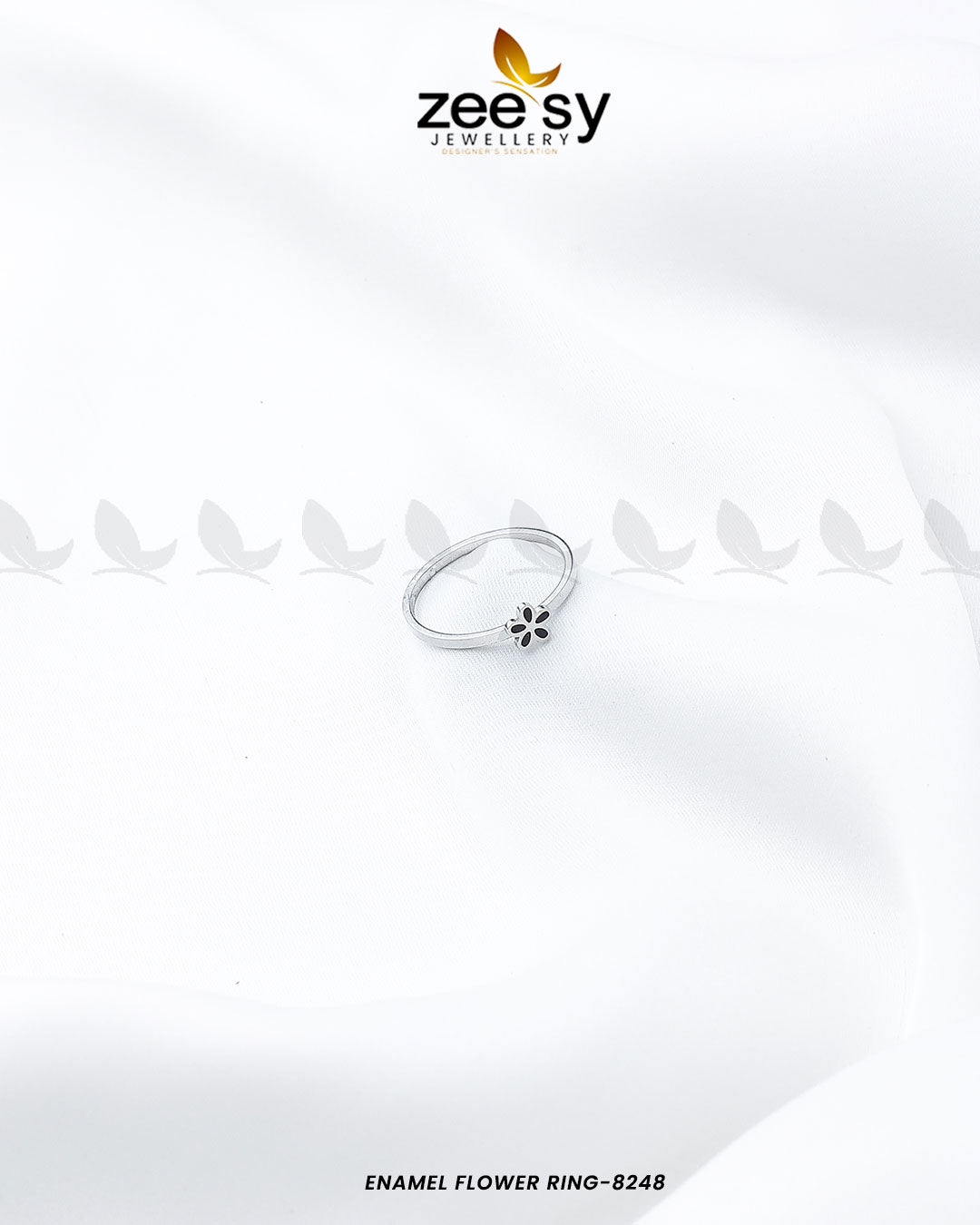 Enamel Flower Ring-8248 - House Of Zarish