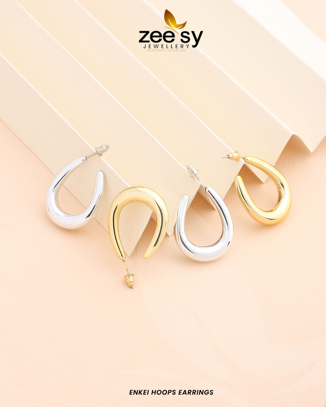 Enkei Hoops Earrings - House Of Zarish