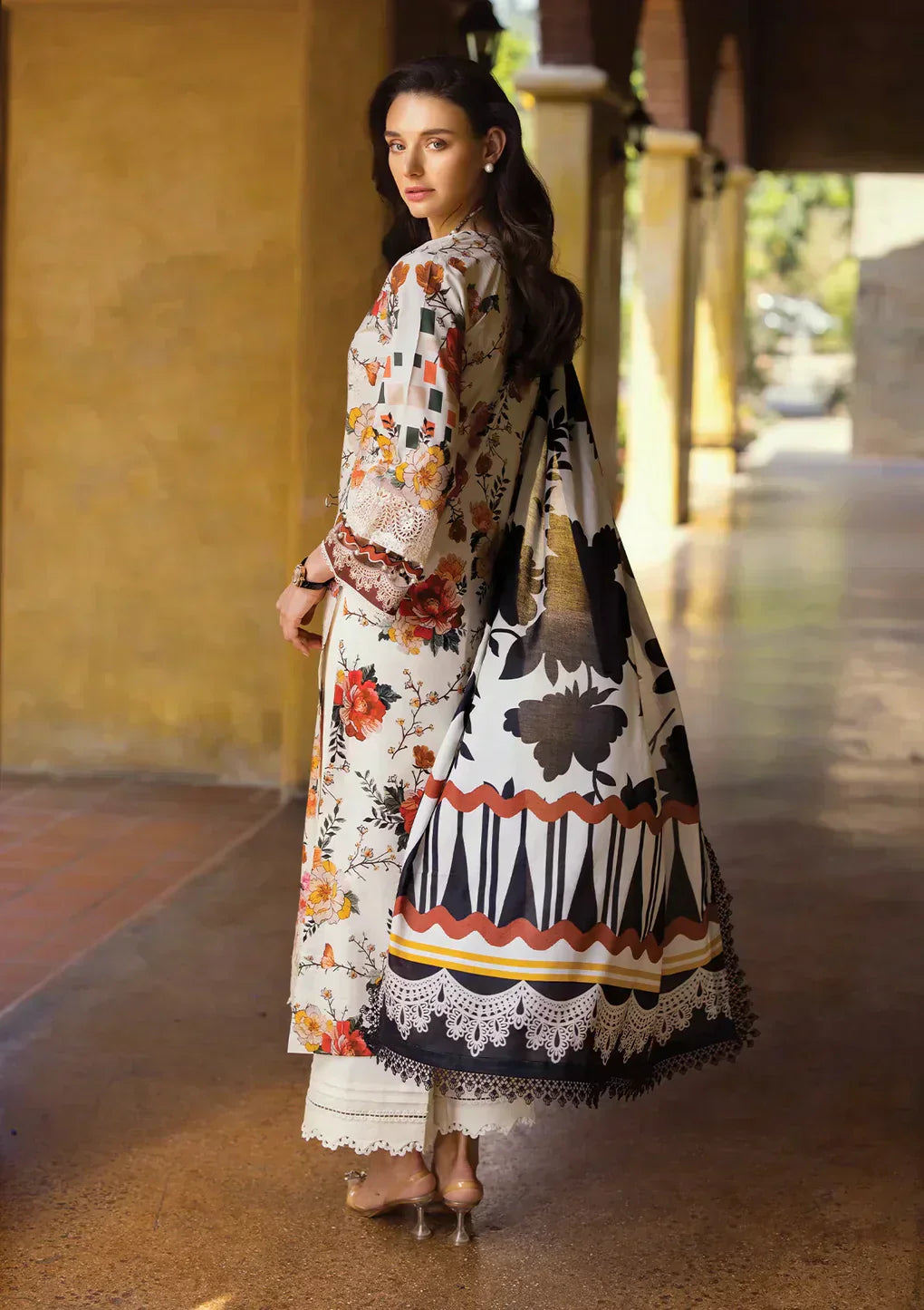 Elaf Premium | Print Chikankari 24 | ECT-02A MELROSE - House Of Anaya