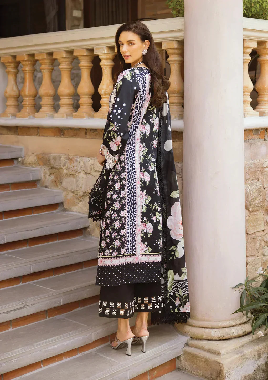 Elaf Premium | Print Chikankari 24 | ECT-05B WILD FLOWER - House Of Anaya