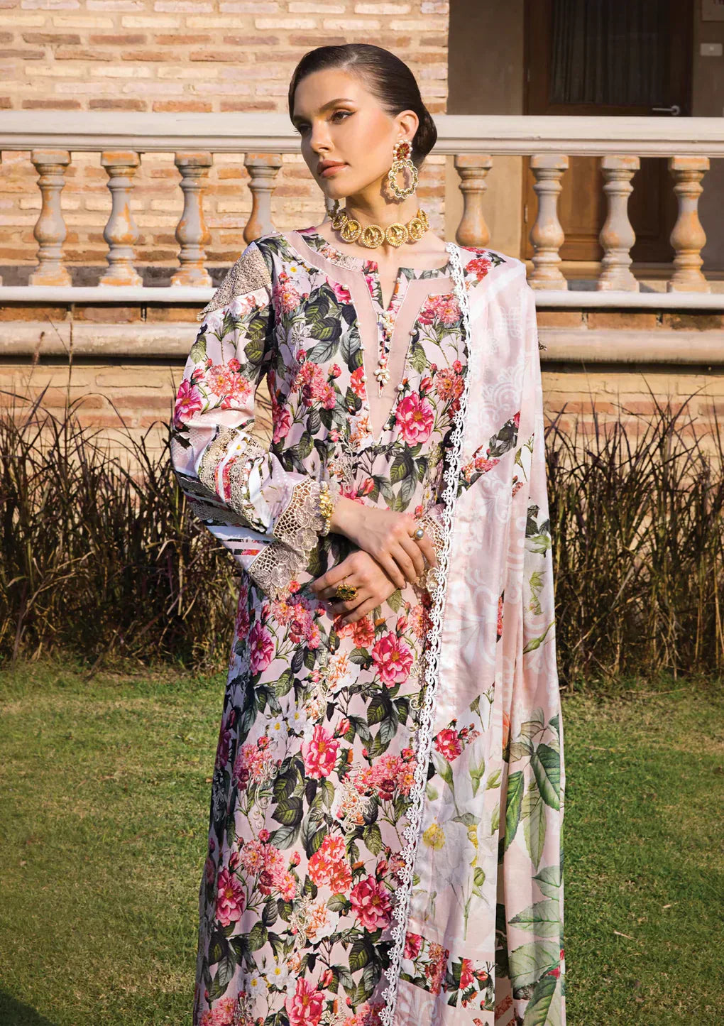 Elaf Premium | Print Chikankari 24 | ECT-01A SOIR - House Of Anaya