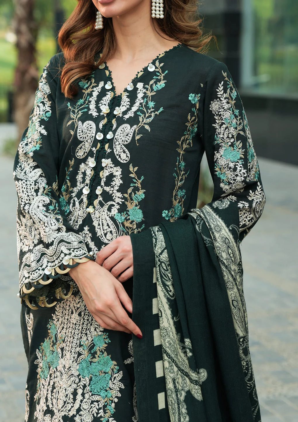 Elaf Premium | Winter Pashmina Shawl Collection | EPW-2A Sweet Harmony - House Of Anaya