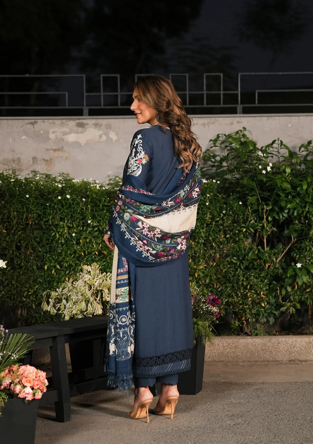 Elaf Premium | Winter Pashmina Shawl Collection | EPW-6B Moonlit Promises - House Of Anaya