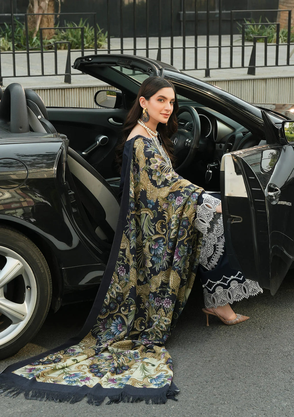 Elaf Premium | Winter Pashmina Shawl Collection | EPW-3B Dreamy Embrace - House Of Anaya