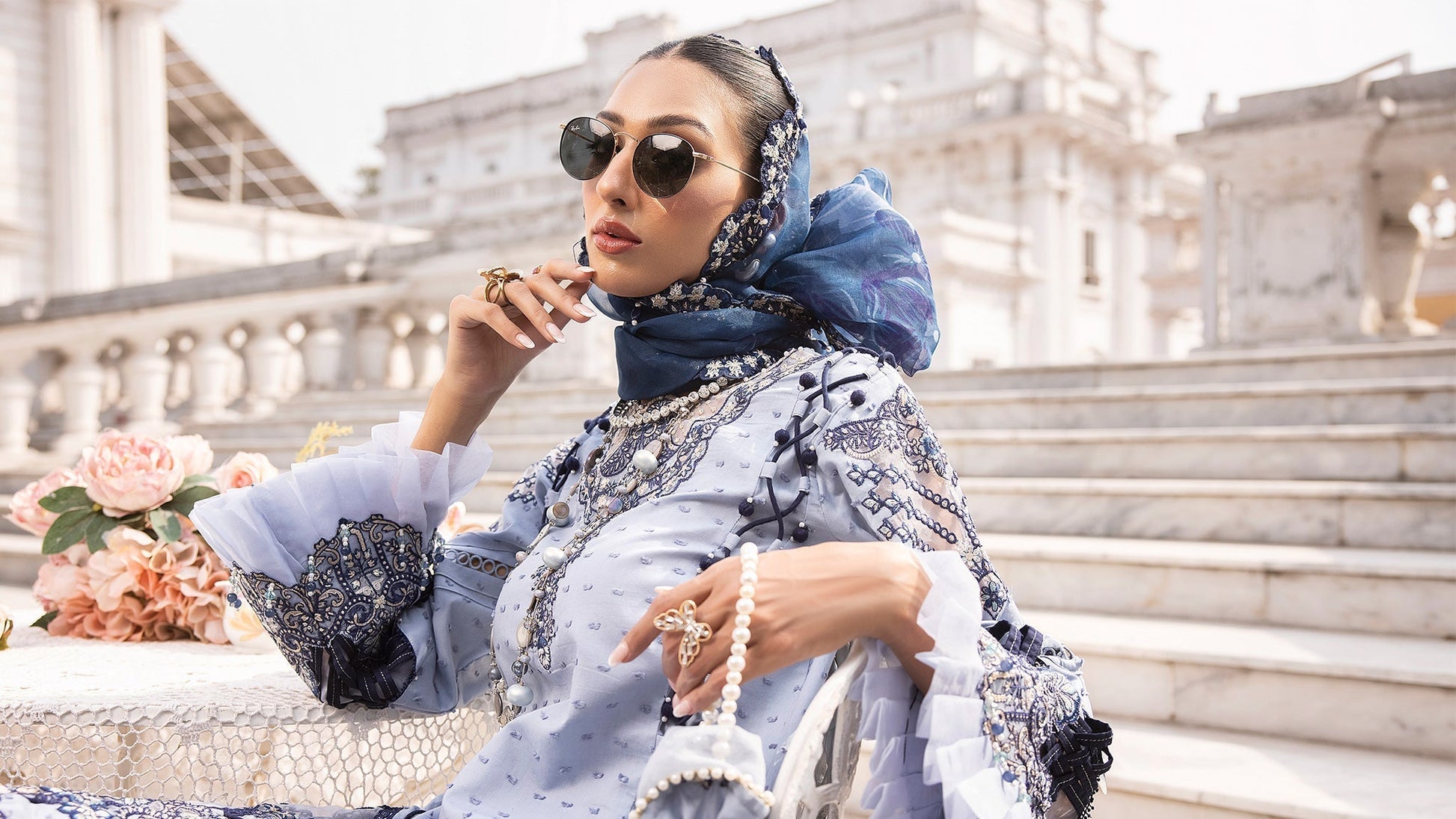 Ellena | Luxury Embroidered Collection | D22 - House of Zarish