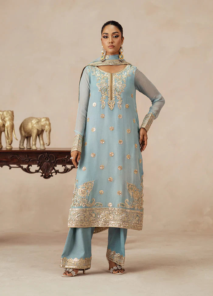 Maryum N Maria | Mehrun | 3 Piece Embroidered Chiffon AZITA - FSU5619