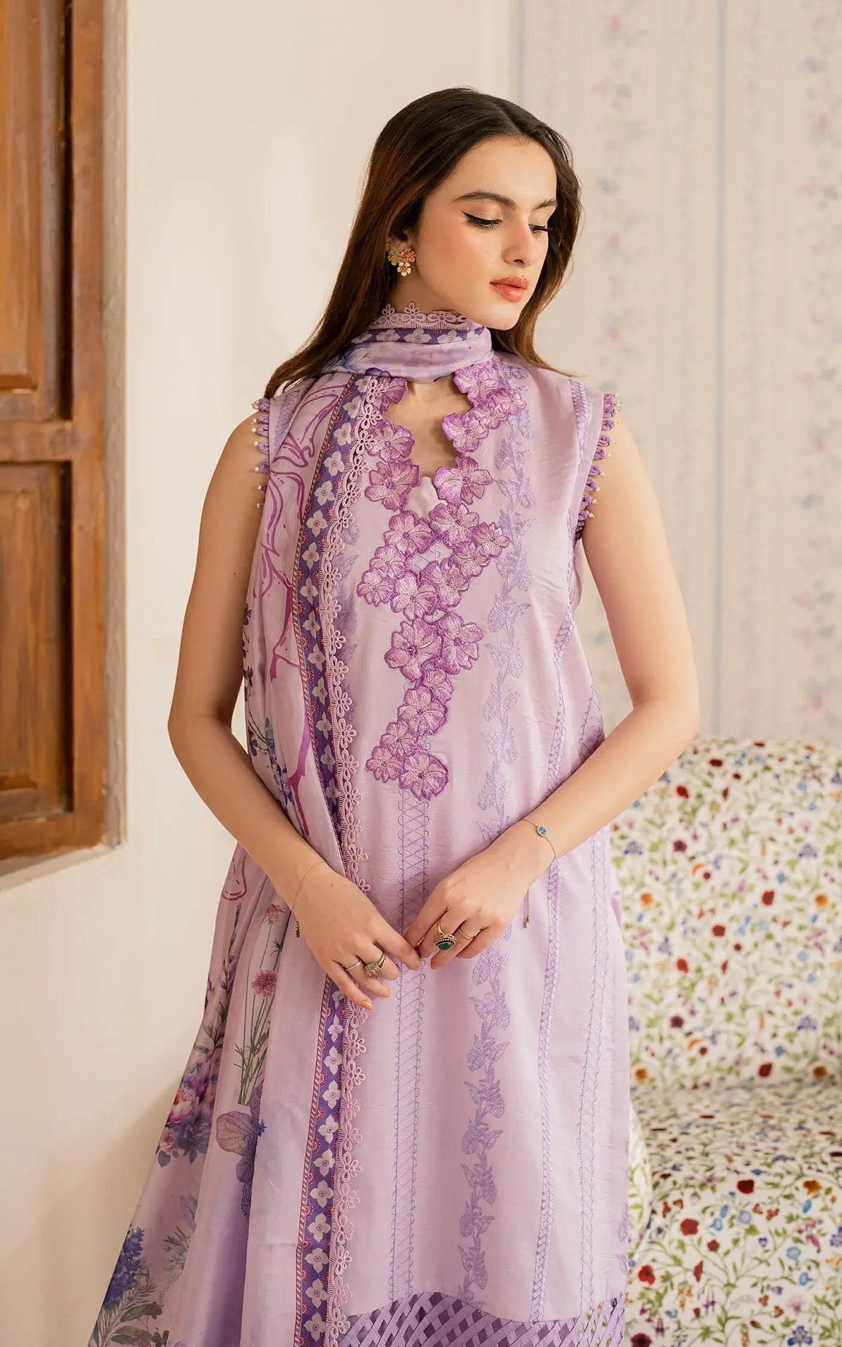 Asifa and Nabeel | Meraki Vintage 25 | Faakhta (MVL25-17) - House Of Anaya