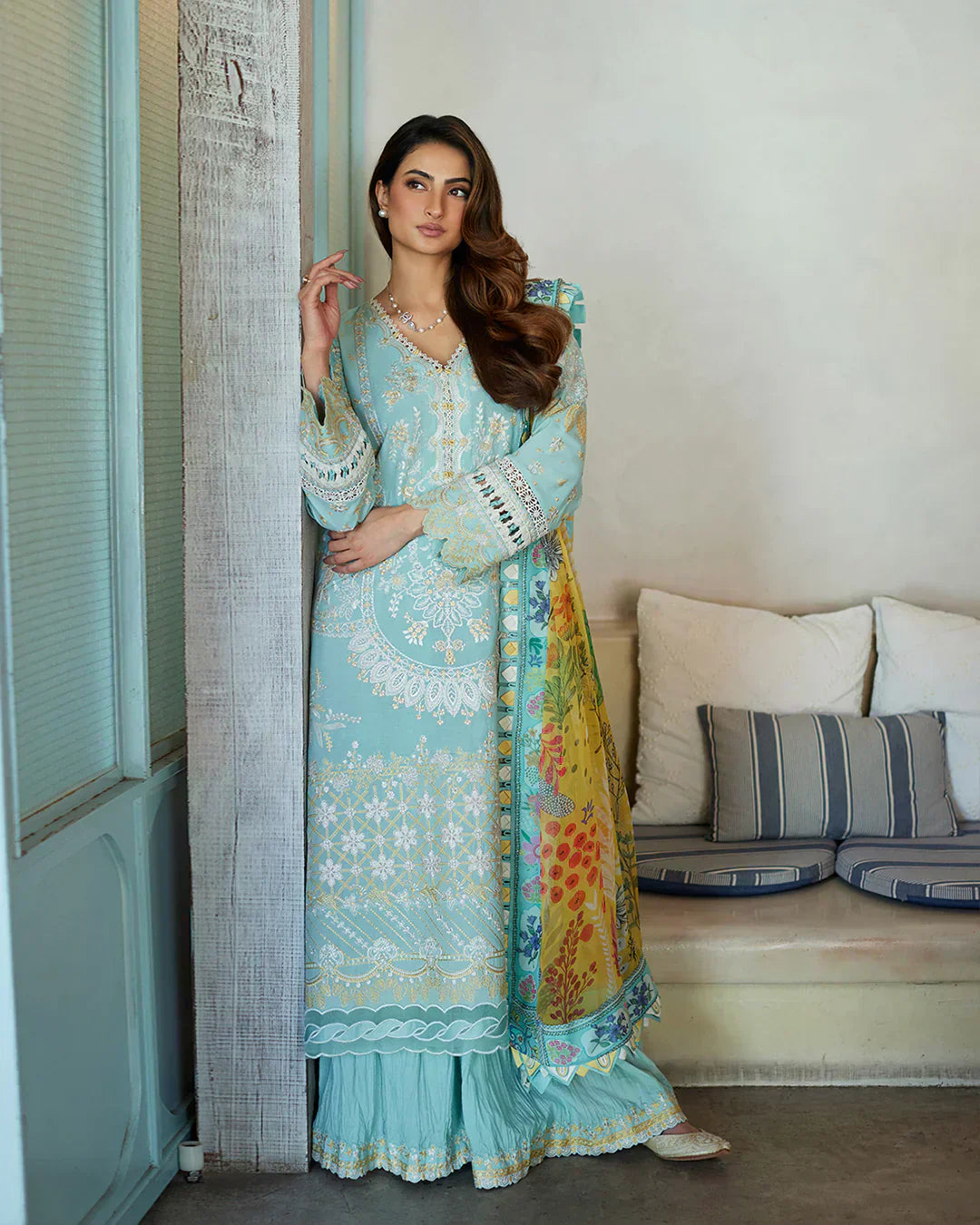 Faiza Saqlain | Liliana Luxury Lawn 24 | Galina - House Of Anaya