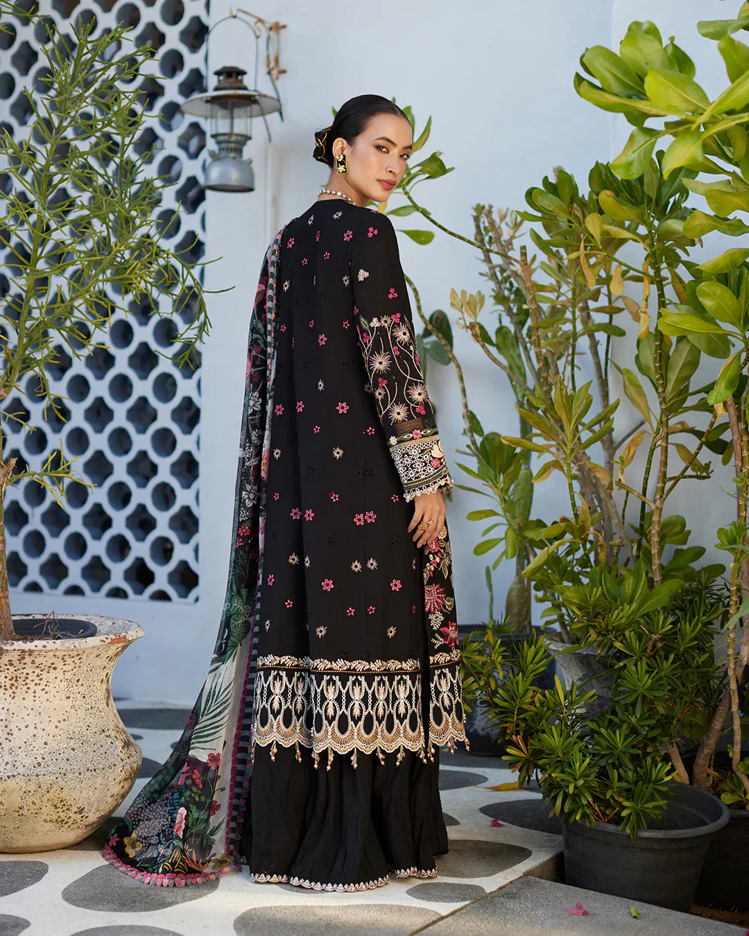 Faiza Saqlain | Liliana Luxury Lawn 24 | Merle - House Of Anaya