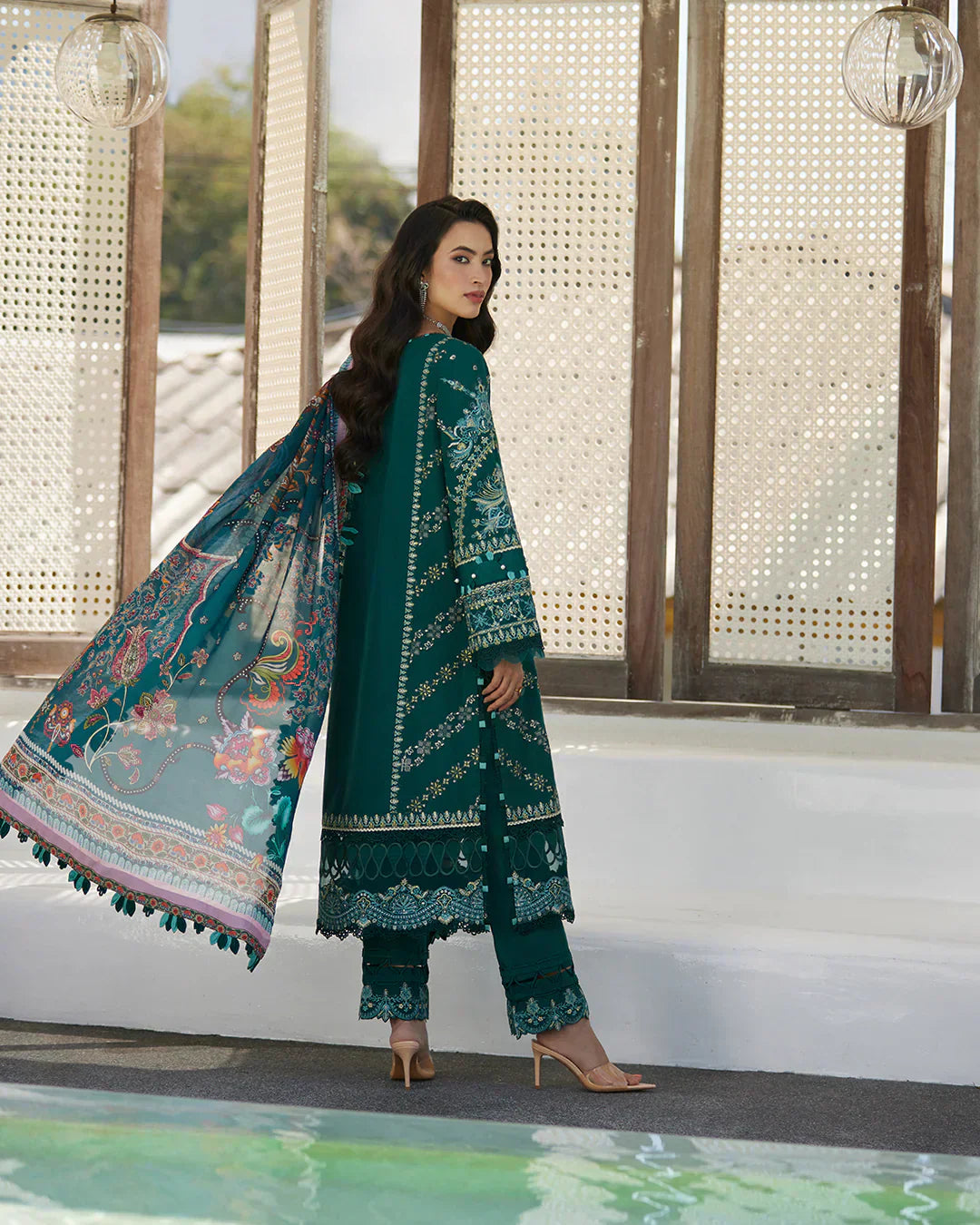 Faiza Saqlain | Liliana Luxury Lawn 24 | Milena - House Of Anaya