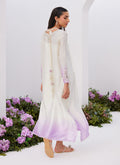 Farah Talib Aziz | Zaza Luxe Pret 24 | LYA IVORY EMBELLISHED RAW SILK SHIRT AND DUPATTA - House Of Anaya