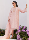 Farah Talib Aziz | Zaza Luxe Pret 24 | BEBE BLUSH PINK EMBELLISHED RAW SILK KURTA SHIRT AND DUPATTA - House Of Anaya