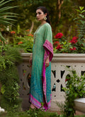Farah Talib Aziz | Mayna Festive Prints 24 | Persia Teal Ombre Kaftan