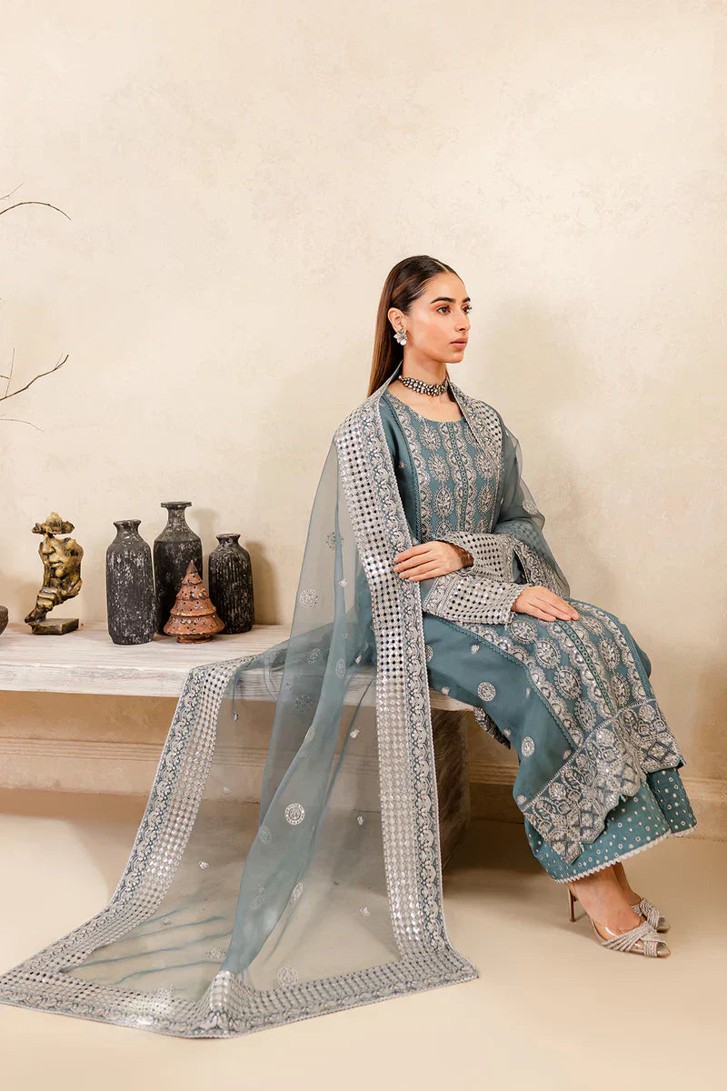 Farasha | Ritizer Festive Formals | Aqua Flora - House Of Anaya