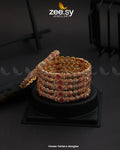 Flower Pettern Bangles - House Of Zarish