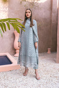 Azure | Embroidered Ensembles 3 Pcs | Frosted Fern - House of Zarish