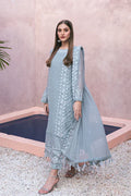 Azure | Embroidered Ensembles 3 Pcs | Frosted Fern - House of Zarish