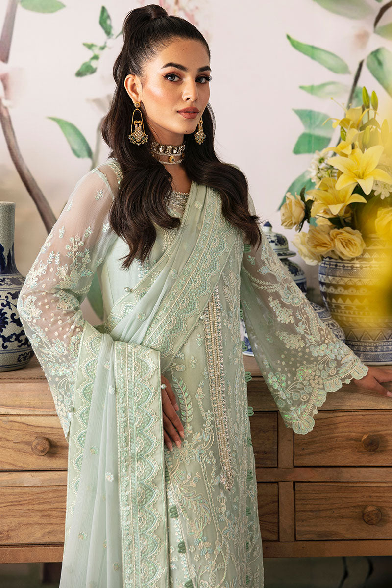 Gulaal | Embroidered Chiffon 24 | Jade - House Of Anaya