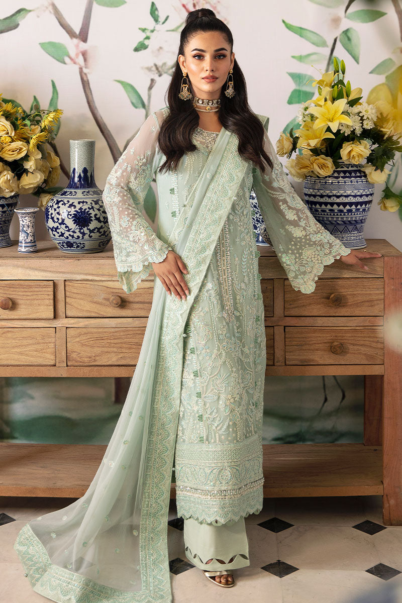 Gulaal | Embroidered Chiffon 24 | Jade - House Of Anaya