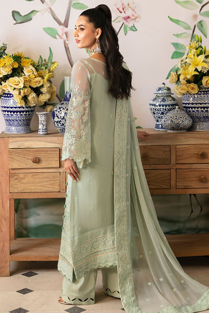 Gulaal | Embroidered Chiffon 24 | Jade - House Of Anaya