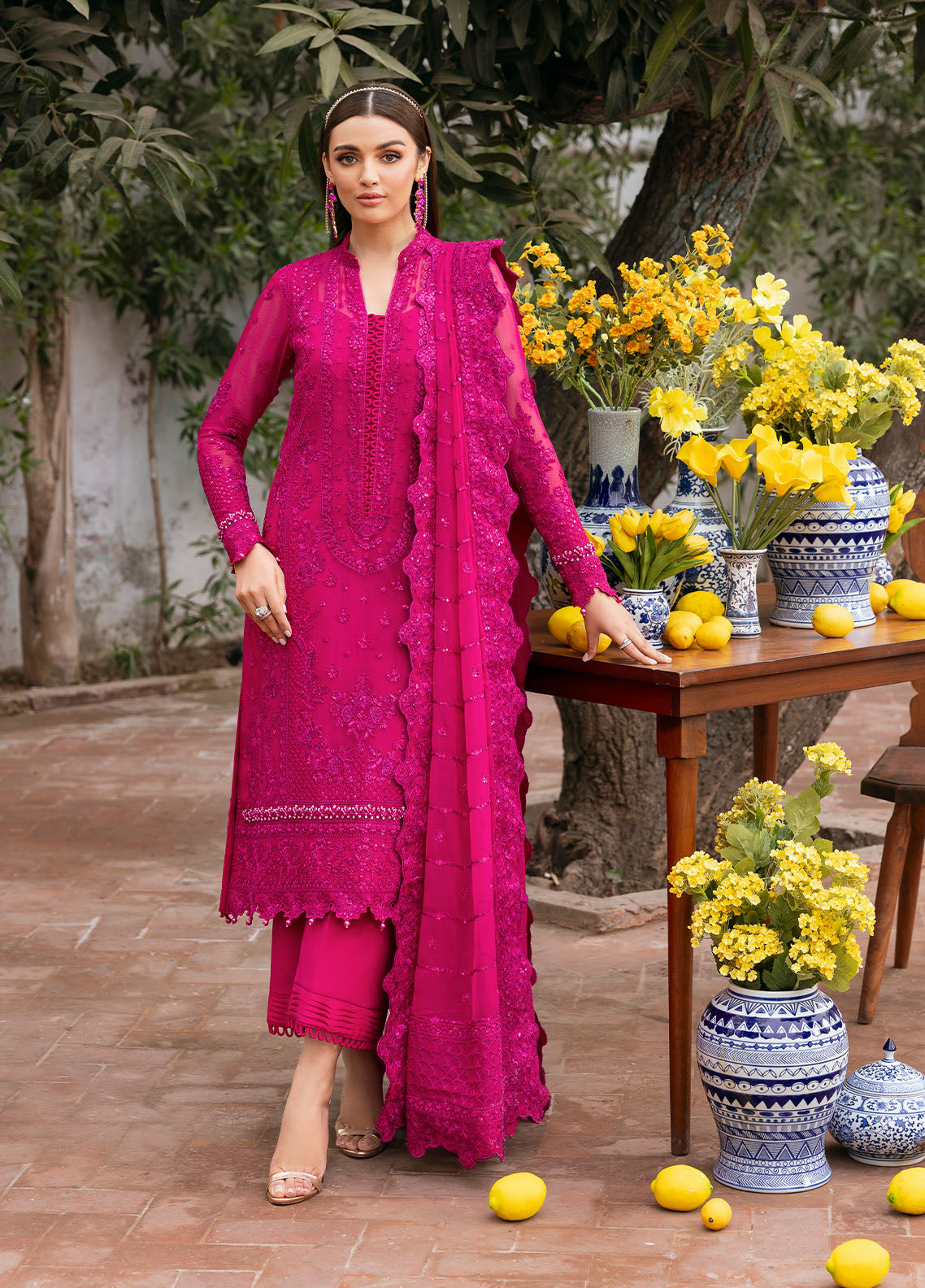 Gulaal | Reverie Embroidered Chiffon | ZEVIRA - House Of Anaya