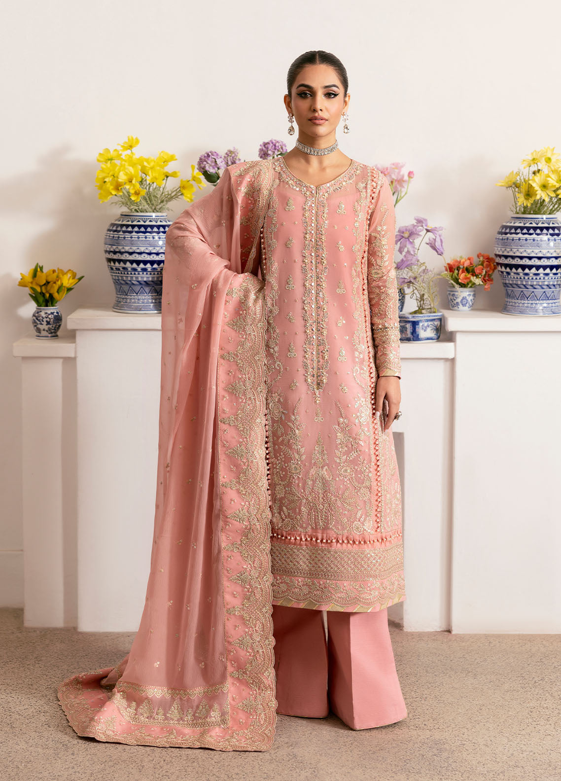Gulaal | Reverie Embroidered Chiffon | CORALYN - House Of Anaya
