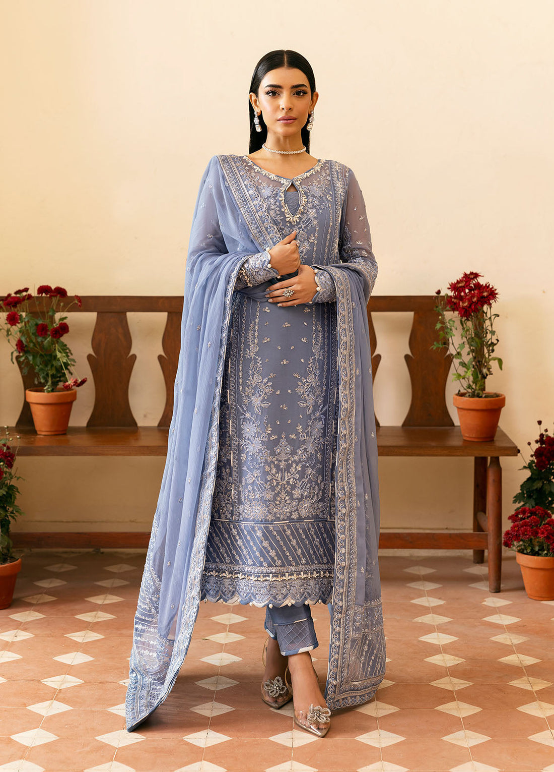 Gulaal | Reverie Embroidered Chiffon | MEHER - House Of Anaya
