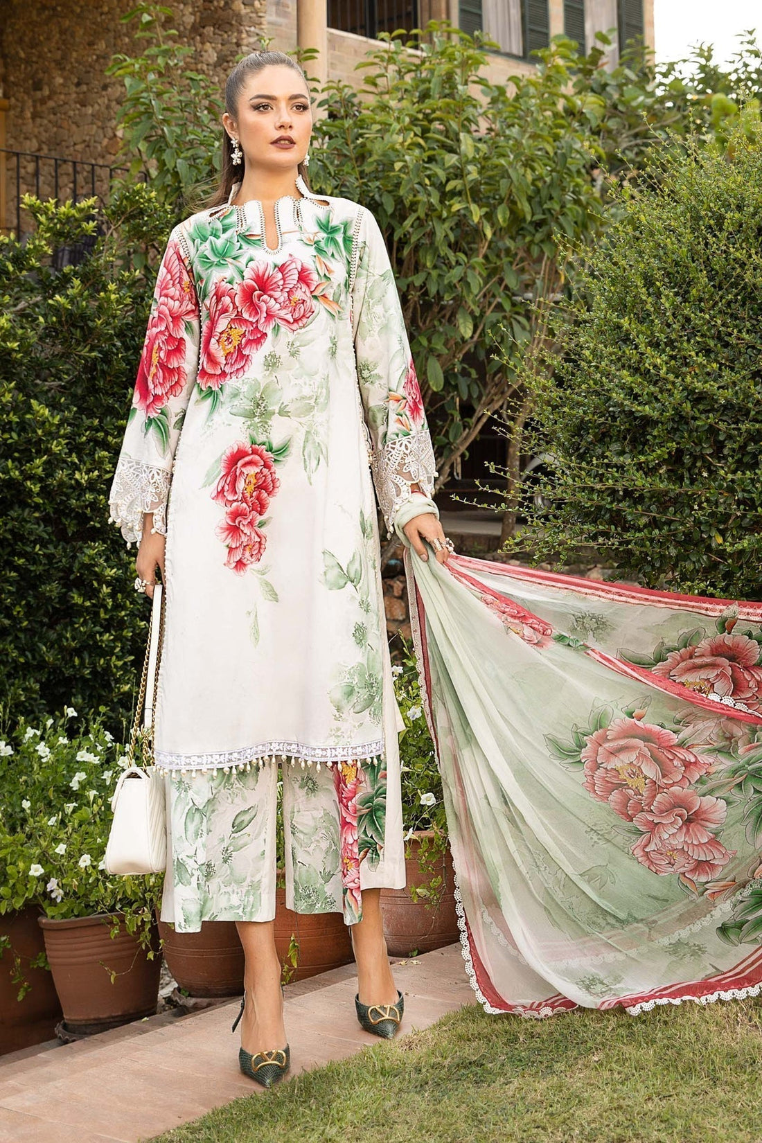 MARIA B DIGITAL LAWN 96040a - Riwayat-e-khas