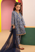 Zellbury Girls | 3 Piece Cambric | Embroidered Kurta Dupatta Trouser - 3821 - Libasekhas