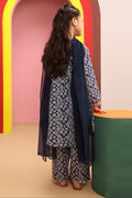 Zellbury Girls | 3 Piece Cambric | Embroidered Kurta Dupatta Trouser - 3821 - Libasekhas