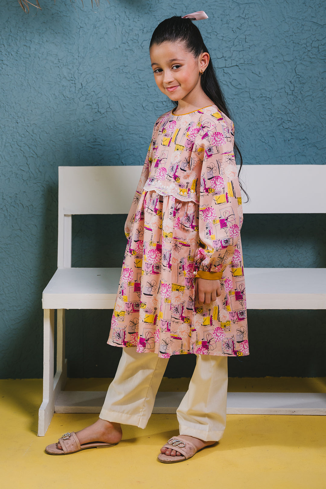 Zellbury Girls | 1 Piece Lawn | Embroidered Kurta - 1452 - Libasekhas