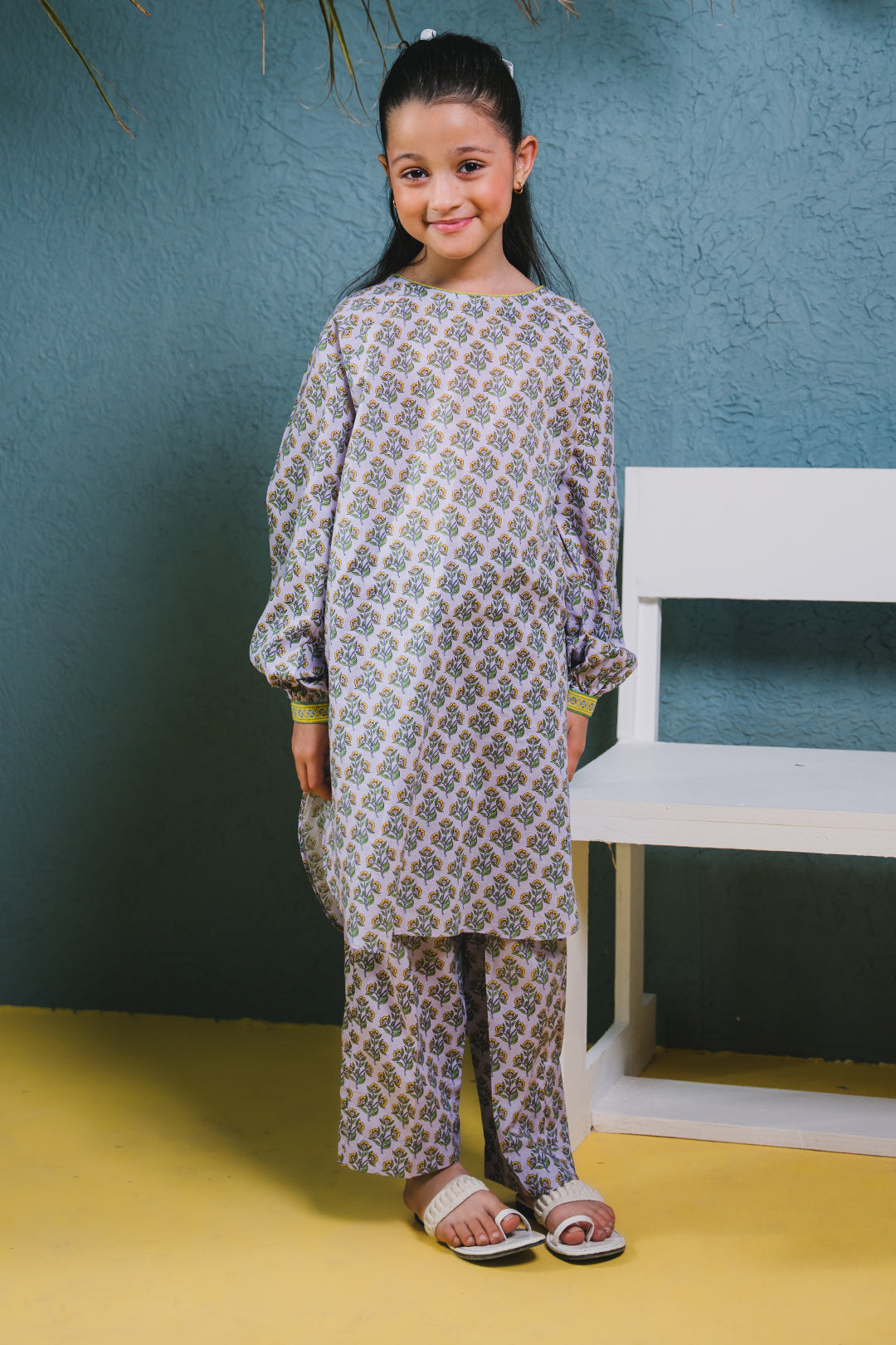 Zellbury Girls | 2 Piece Lawn | Kurta Trouser - 2407 - House Of Zarish