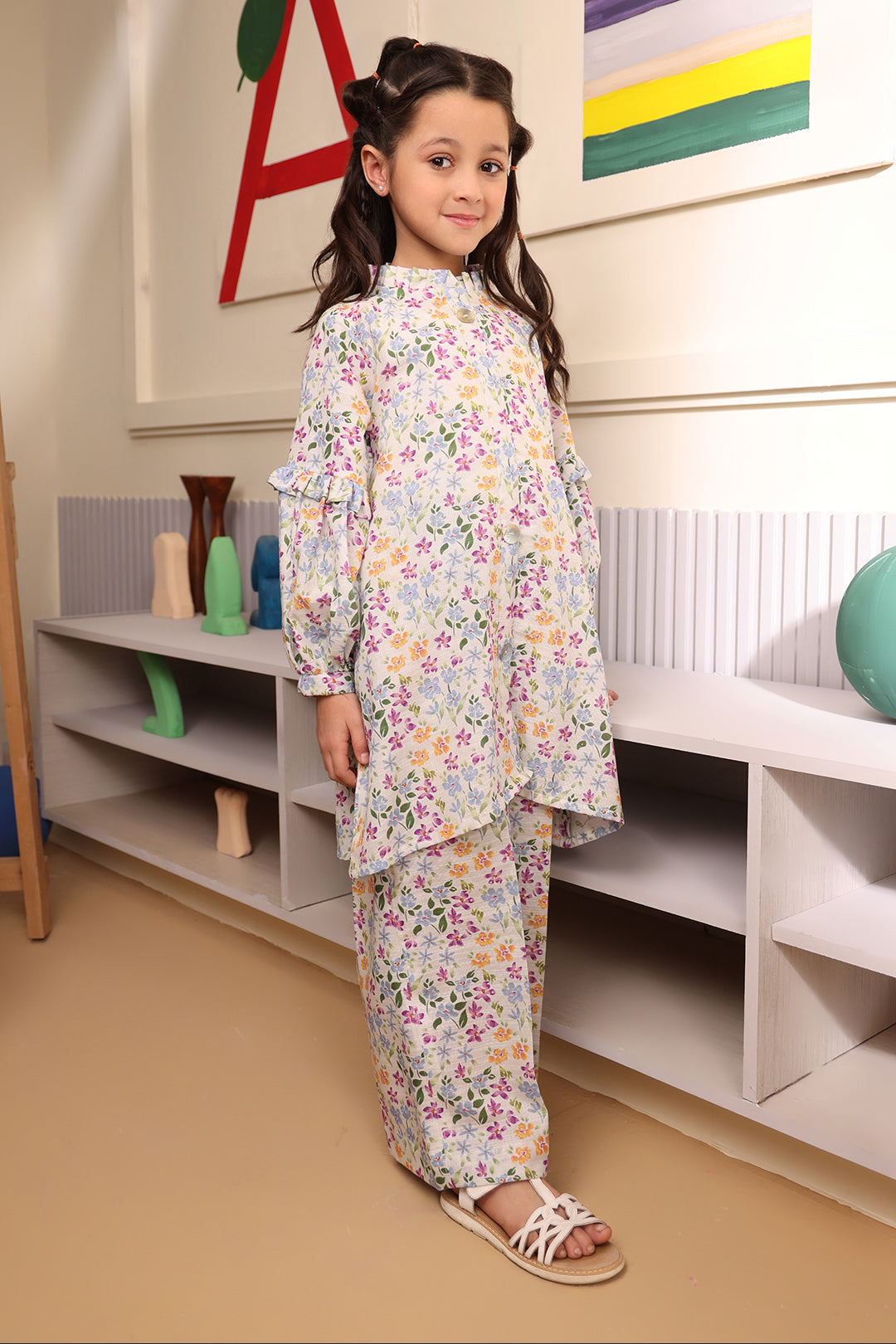 Zellbury Girls | 2 Piece Khaddar | Kurta Trouser - 2741 - House Of Zarish