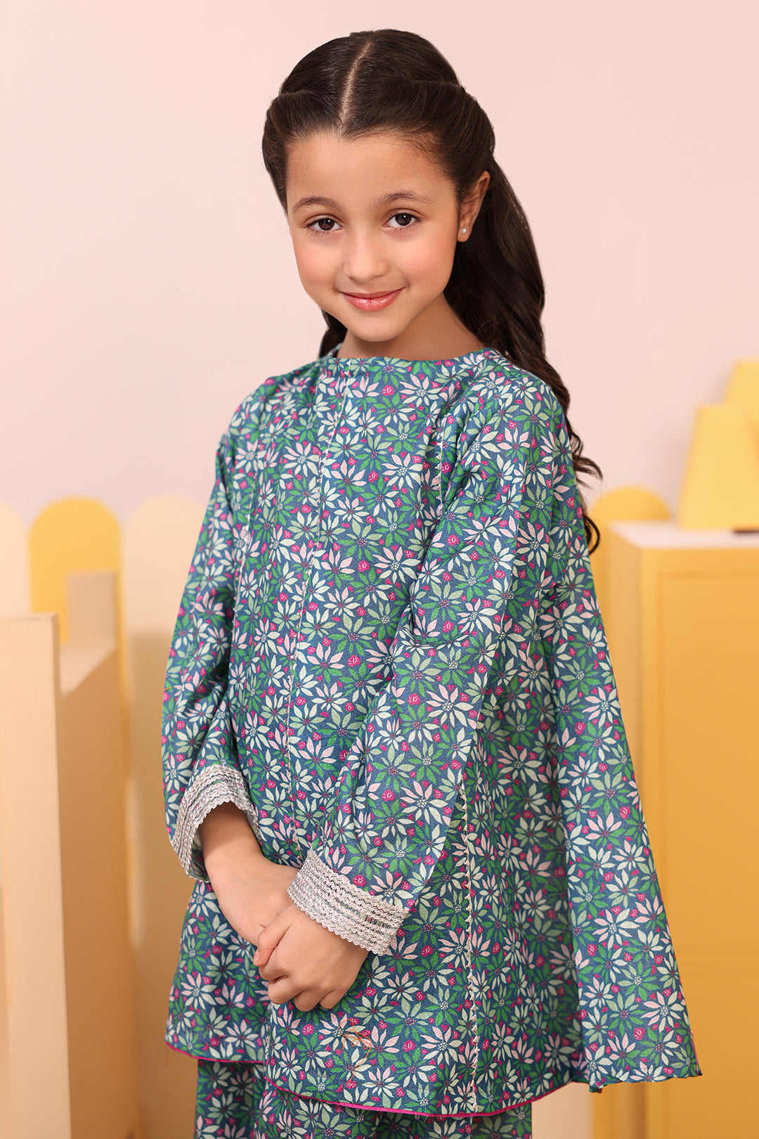 Zellbury Girls | 2 Piece Karandi | Kurta Trouser - 2762 - House Of Zarish