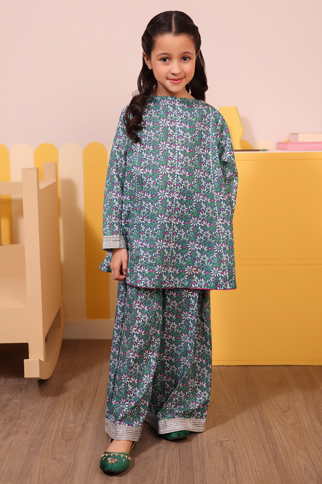 Zellbury Girls | 2 Piece Karandi | Kurta Trouser - 2762 - House Of Zarish