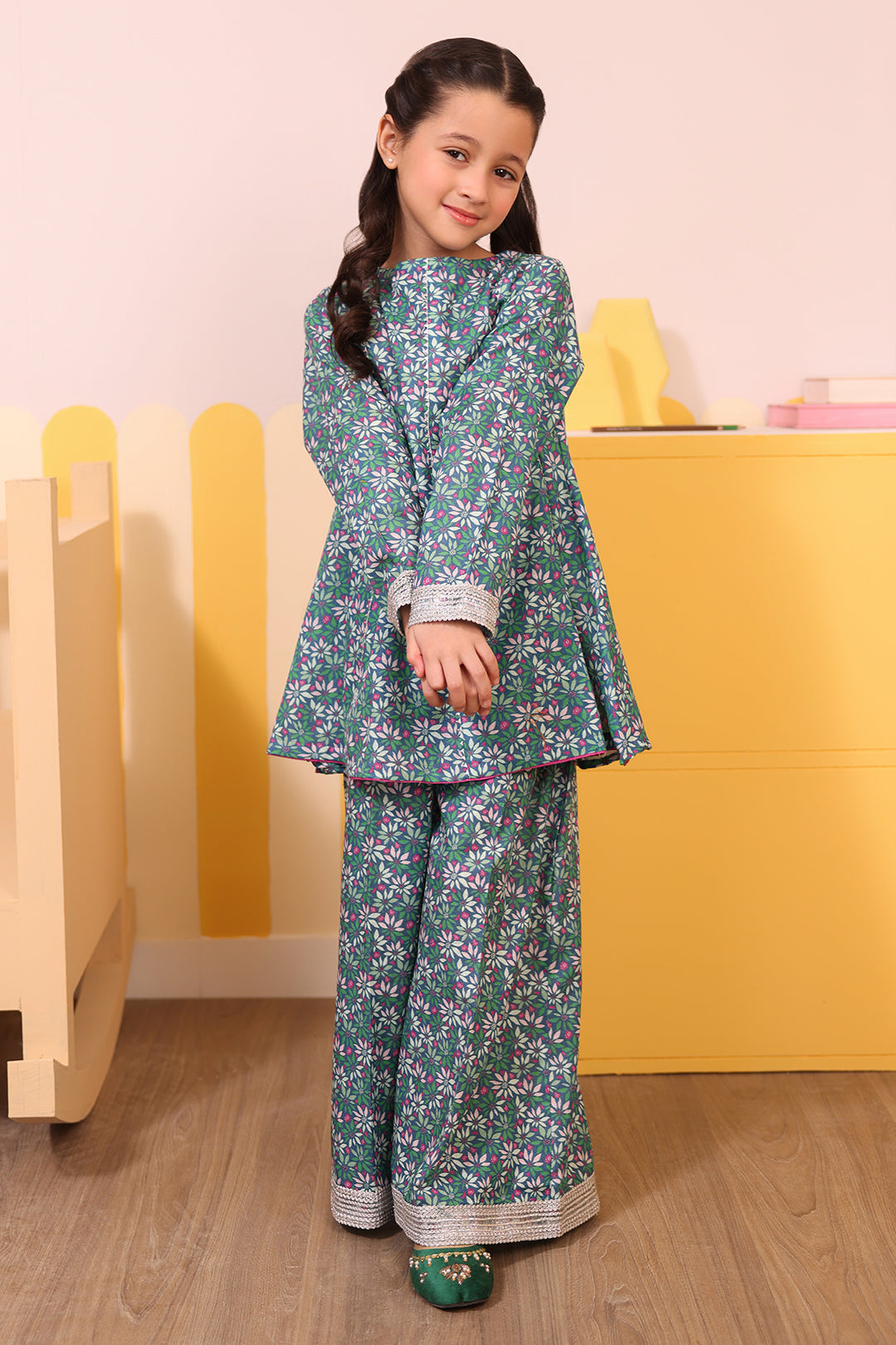 Zellbury Girls | 2 Piece Karandi | Kurta Trouser - 2762 - House Of Zarish