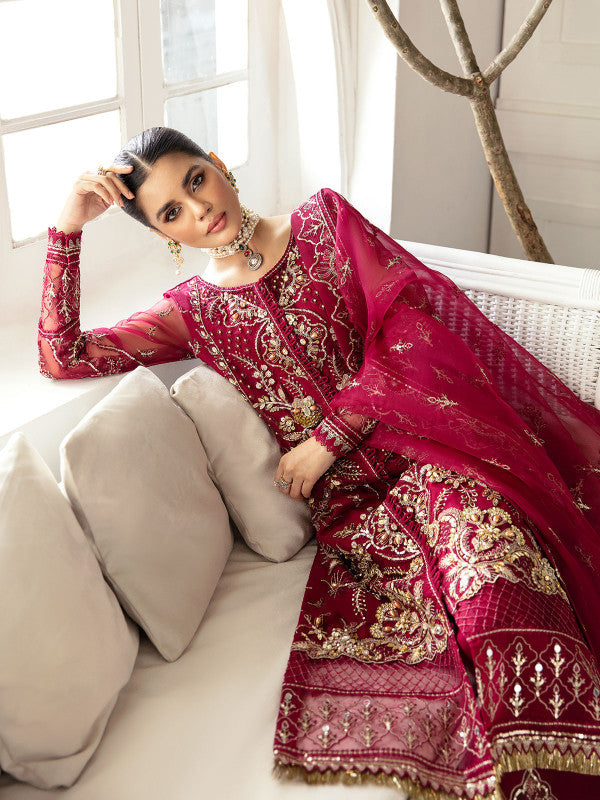 Gulaal | Embroidered Chiffon 23 | SAMARA GL-LP-V2-16 - House Of Anaya