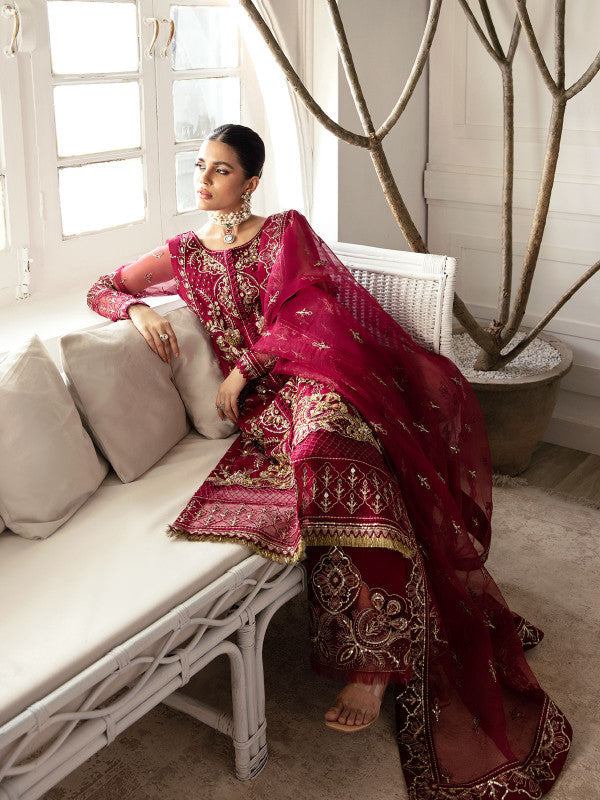 Gulaal | Embroidered Chiffon 23 | SAMARA GL-LP-V2-16 - House Of Anaya