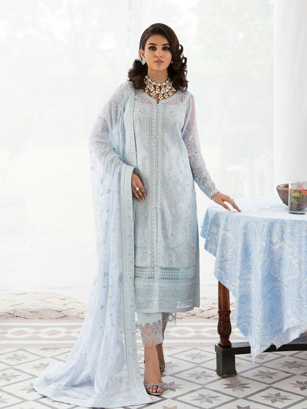 Gulaal | Embroidered Chiffon 23 | Wisteria - House Of Anaya