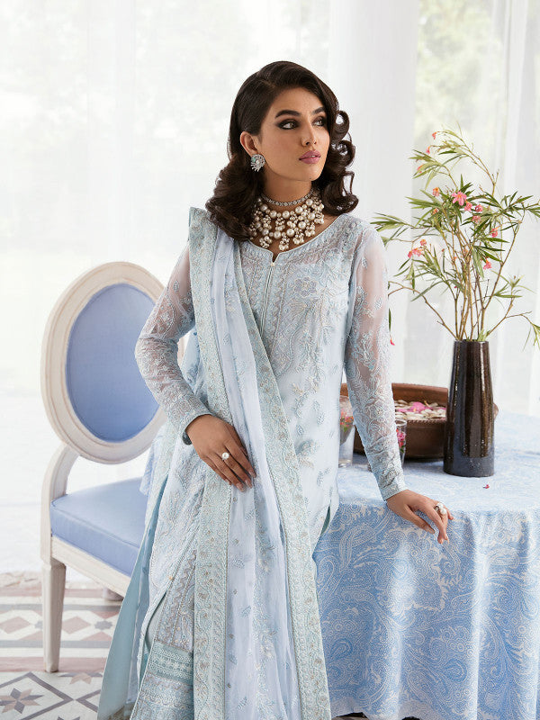 Gulaal | Embroidered Chiffon 23 | Wisteria - House Of Anaya