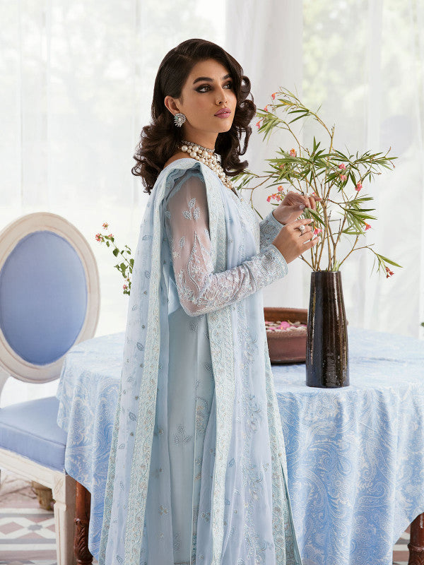 Gulaal | Embroidered Chiffon 23 | Wisteria - House Of Anaya