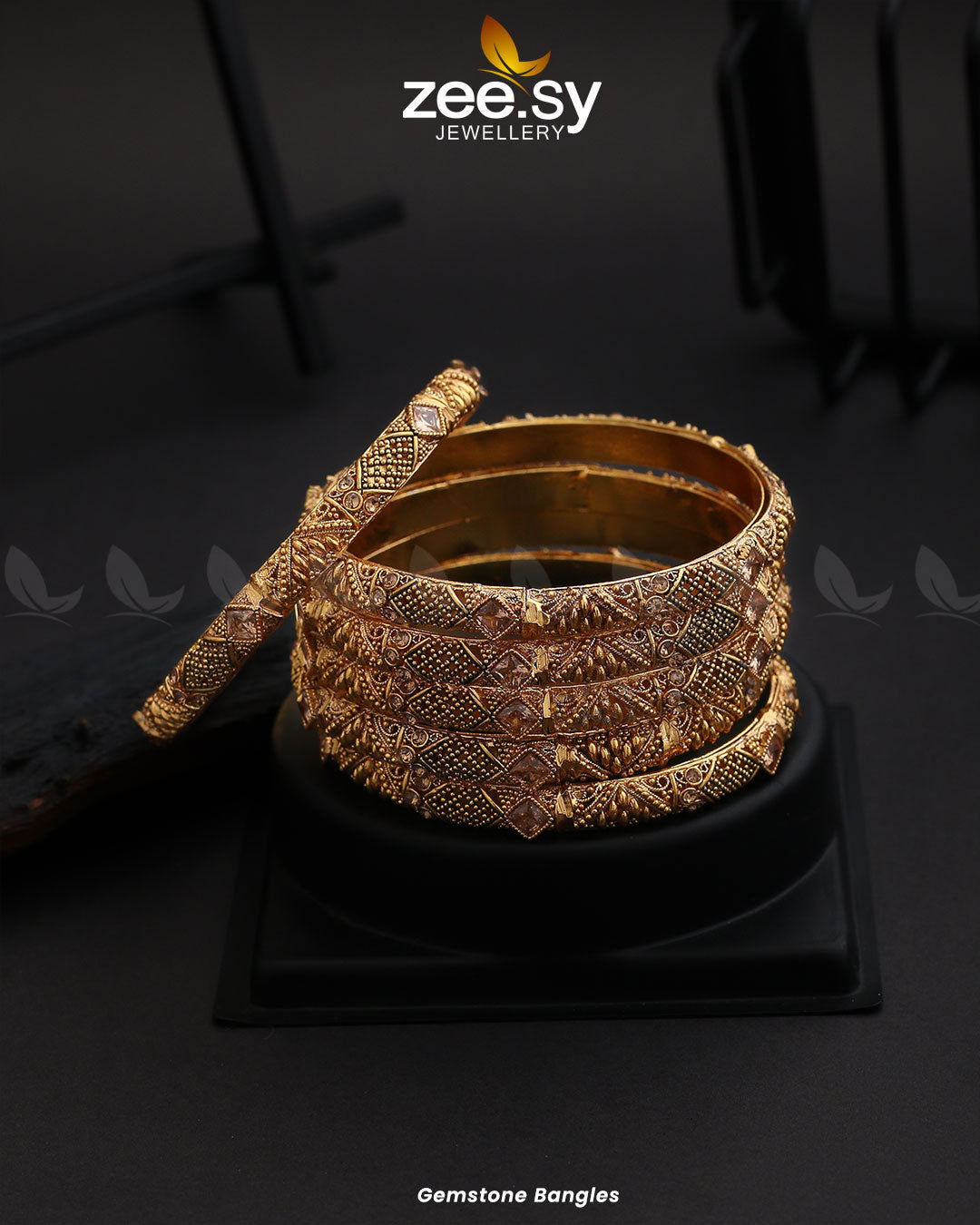 Gemstone Bangles - House Of Zarish